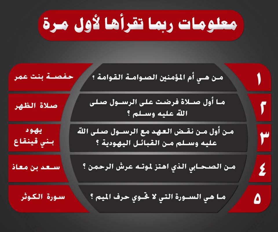 معلومات دينية قيمة - تعرف علي مدي ثراء الدين الاسلامي 7181