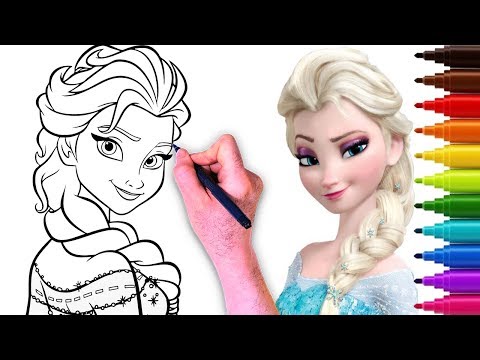 رسم ملكة الثلج - اميرة فروزن بالرسم والتلوين 7740 7