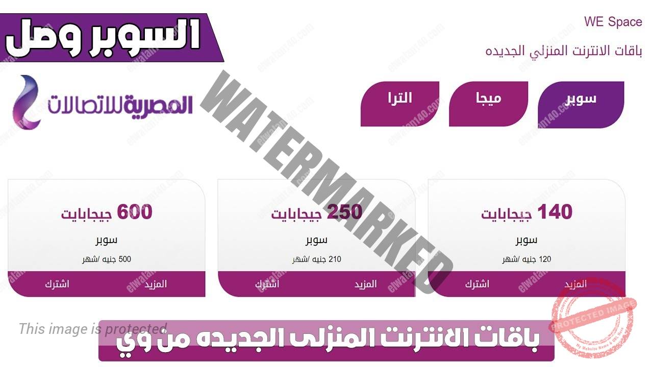 اسعار باقات We انترنت، تكلفه باقه النت من وي 13251 1