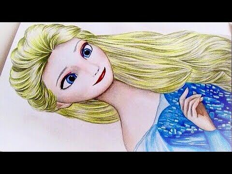 رسم ملكة الثلج - اميرة فروزن بالرسم والتلوين 7740 9