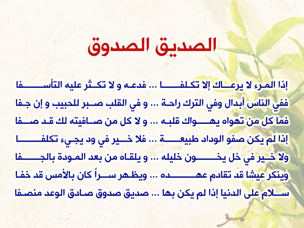 شعر عن الصداقة 143 3